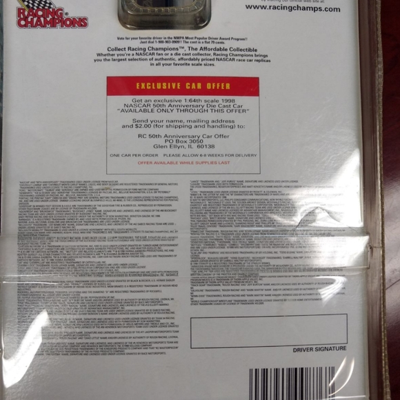 Bill Elliot 1998 Die Cast Cars - Picture 8 of 9